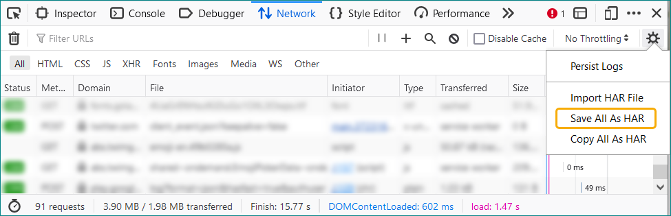 HAR -firefox - devtools - download.png